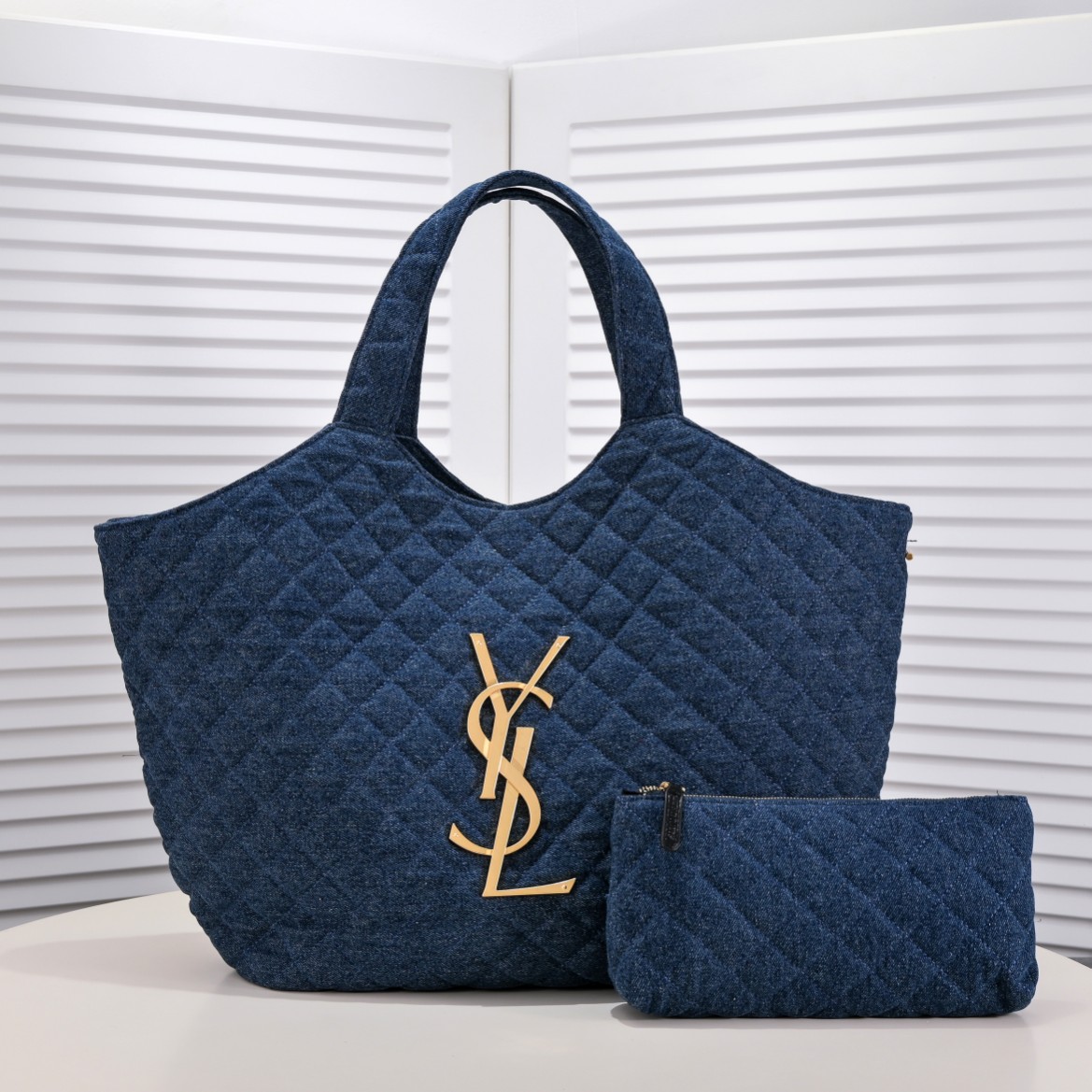 Saint Laurent YSL Icar Maxi Shopping Bag In Quilted Shoulder Bag Handbag