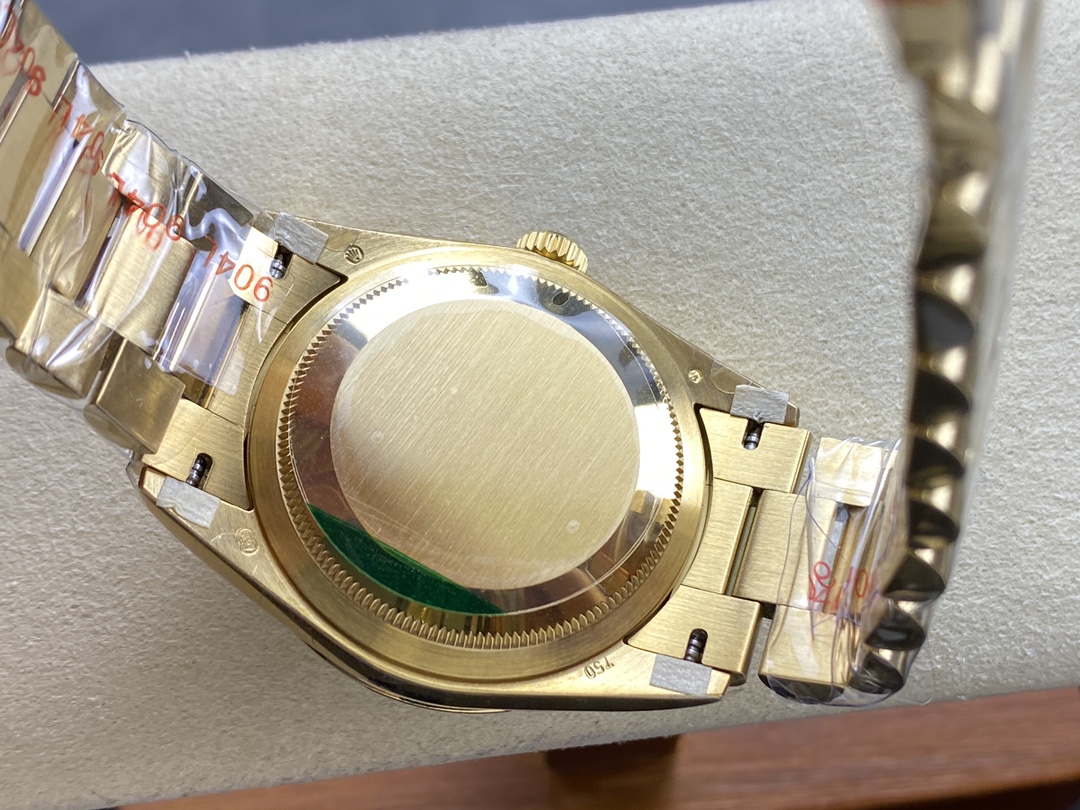 Rolex Day-Date 128238 Fluted Bezel Turquoise Diamond Dial 36MM Unisex Replica Watch