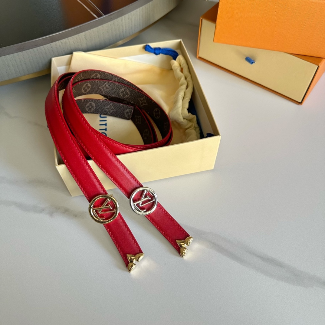 Louis Vuitton LV Leather Belts 1:1 Mirror Version