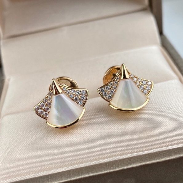 Bvlgari DREAM EARRINGS Dupe, White Skirt Earrings