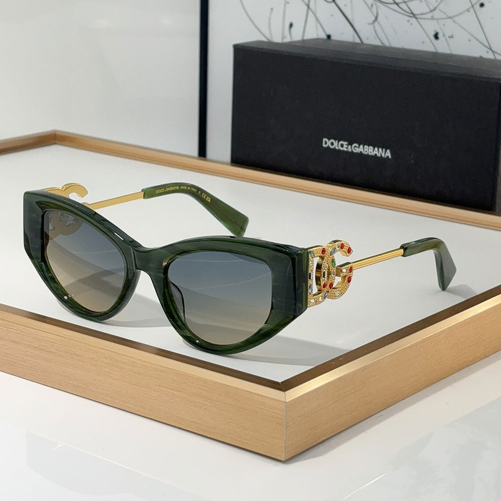 DOLCE & GABBAN DG Large Logo With Metal Mirror legs Sunglasses Top quality 锛�Replica锛�
