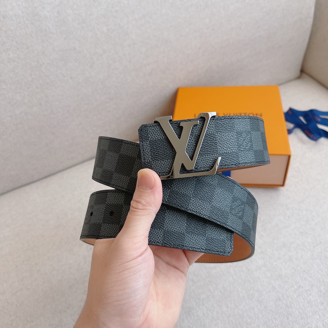 Louis Vuitton LV Leather Belts 1:1 Mirror Version