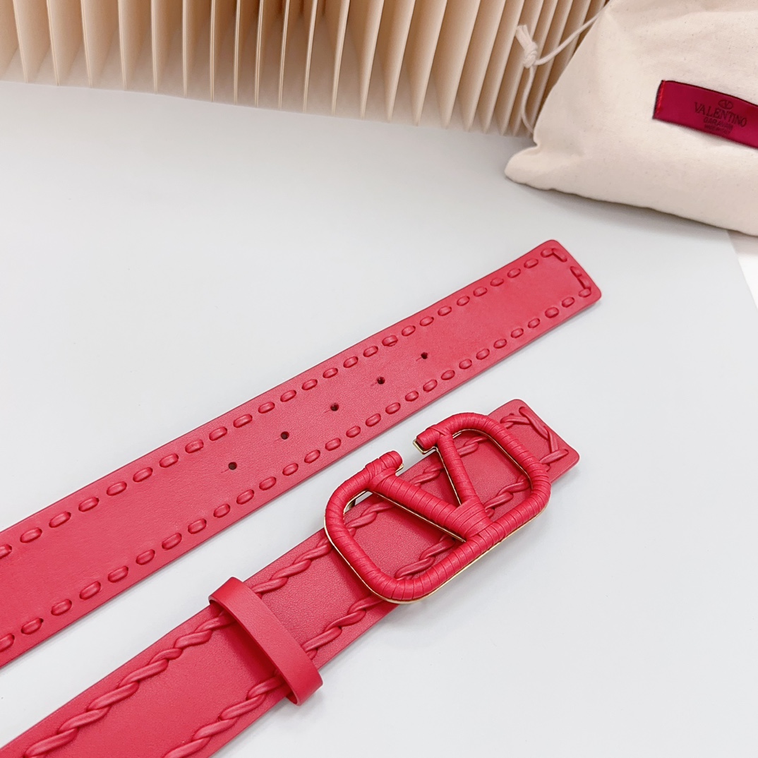 Valentino Leather Belts 1:1 Mirror Version