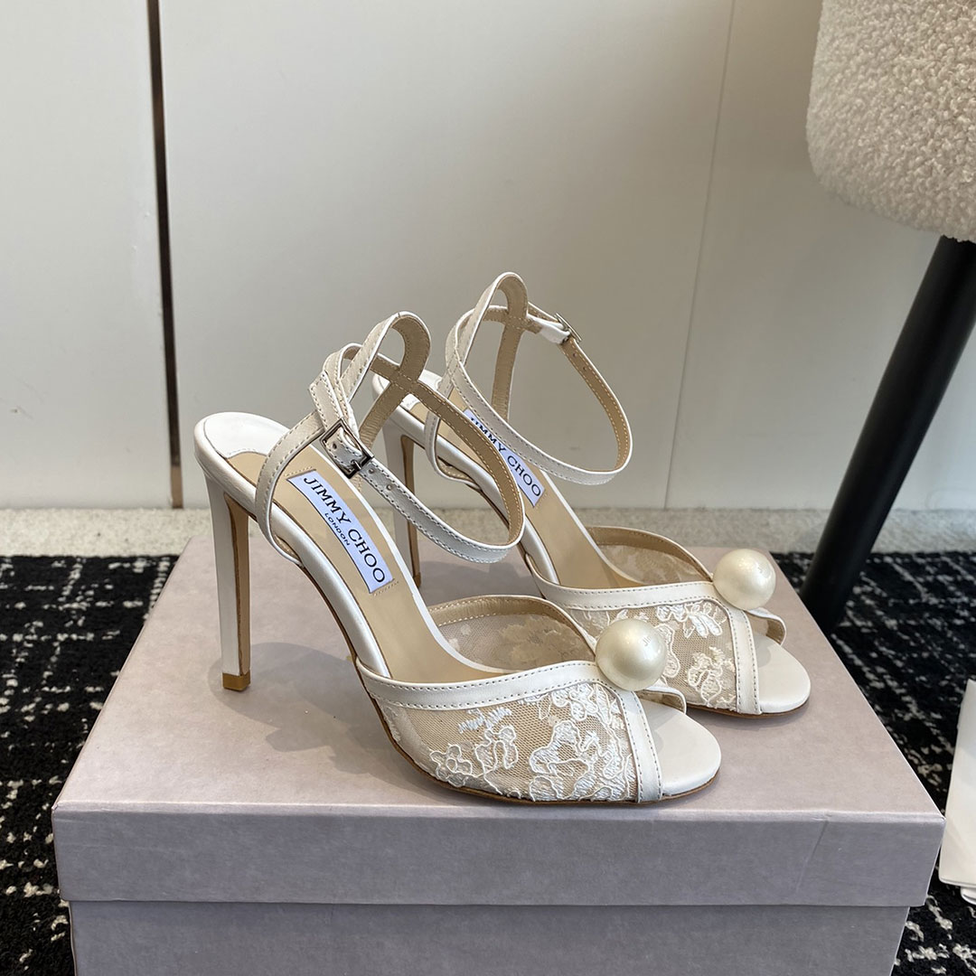 Jimmy Choo Sacora Leather Slingshot Fashion Buckle Slide Sandal (Replica)