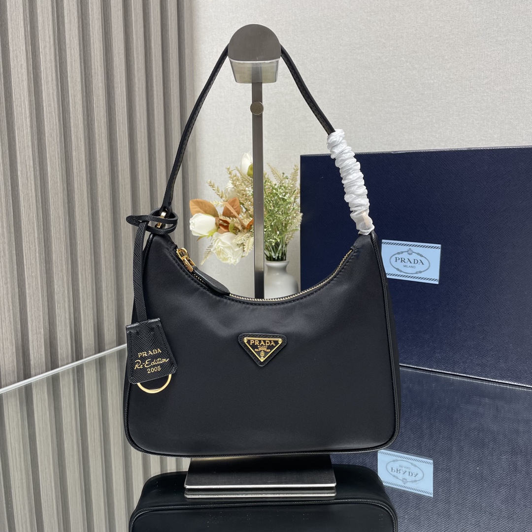 Prada e-Edition 2000 Hobo Handbag Nylon Shoulder Bag 10A(Replica)