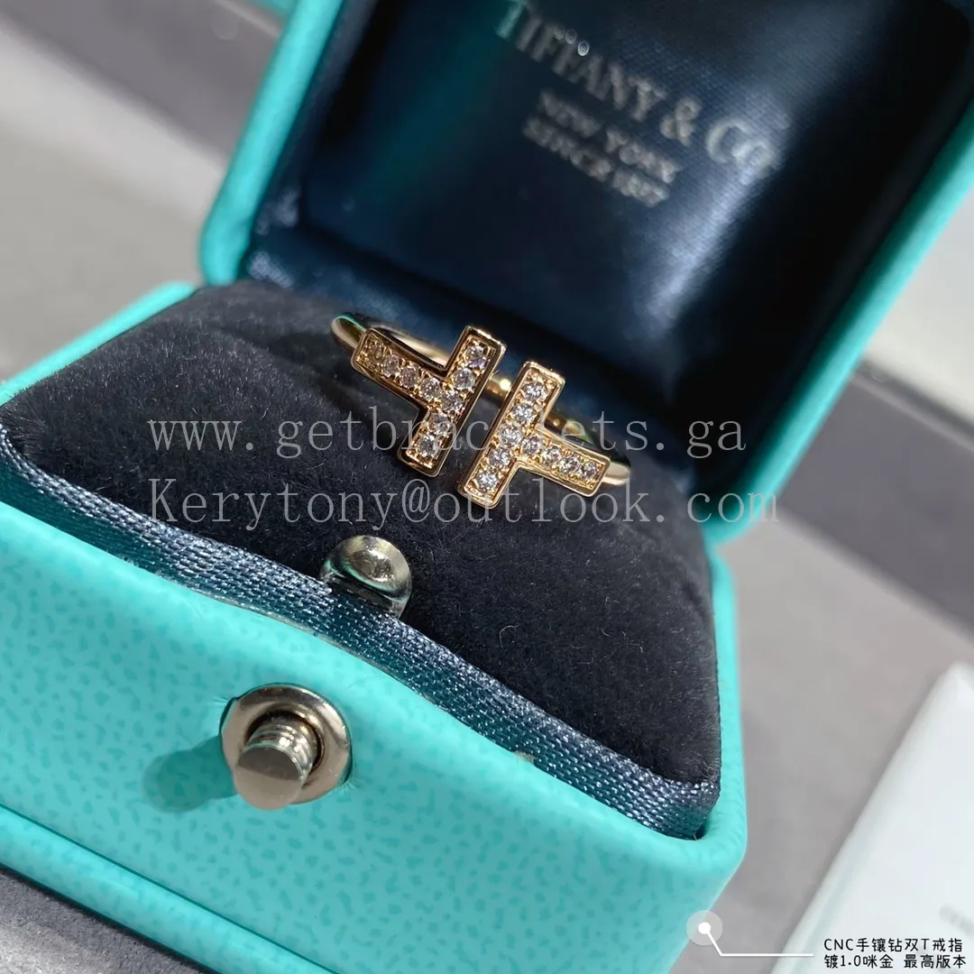 Tiffany T Diamonds Wire Ring Yellow Gold/Rose Gold/White Gold