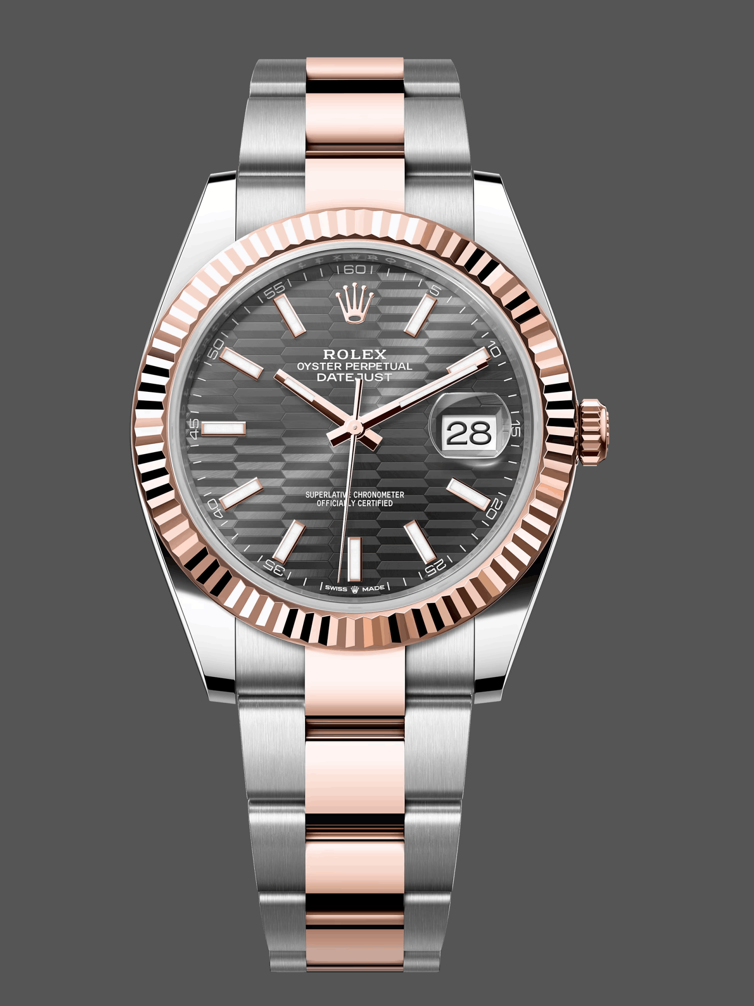 Rolex Datejust 41 Everose Gold & Stainless Steel 126331 0019 Men's Watch
