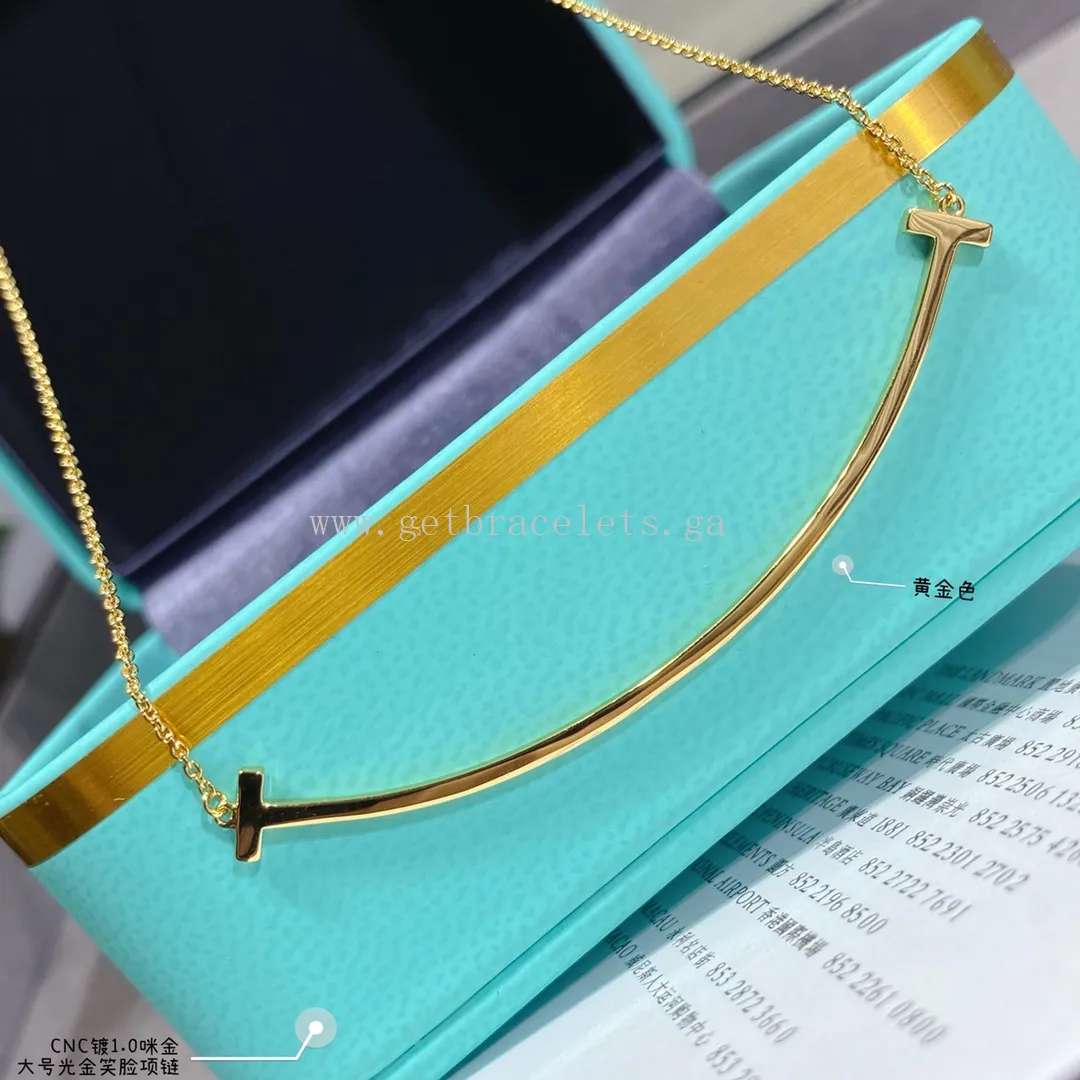 Tiffany T Large Smile Pendant Yellow Gold/Rose Gold/White Gold