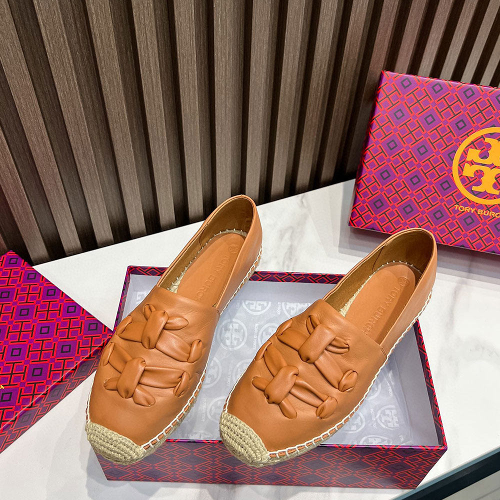 Tory Burch Leather Comfortable Fisherman Shoes Sandals Slide (Replica)