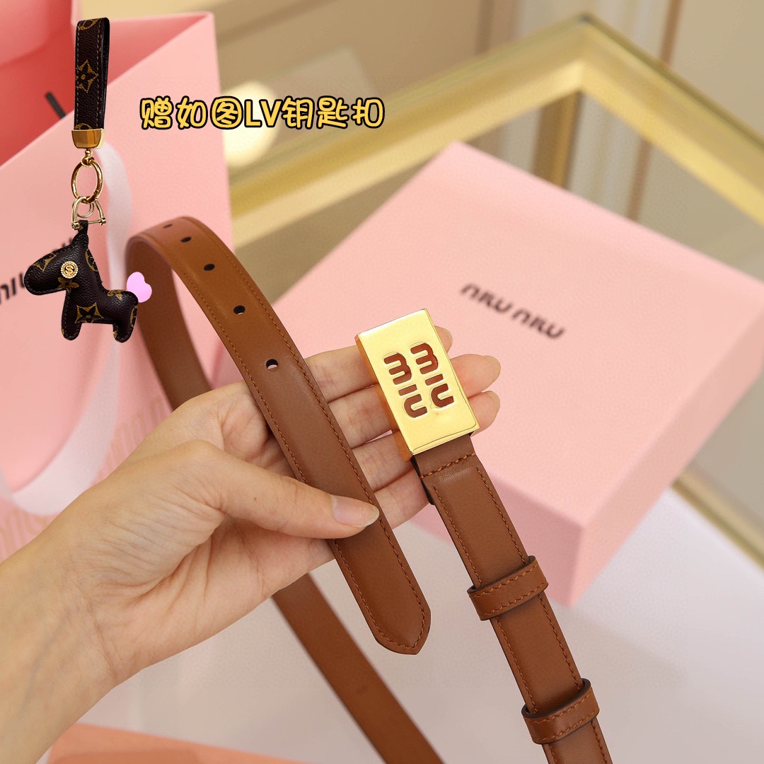MiuMiu Leather Belts 1:1 Mirror Version