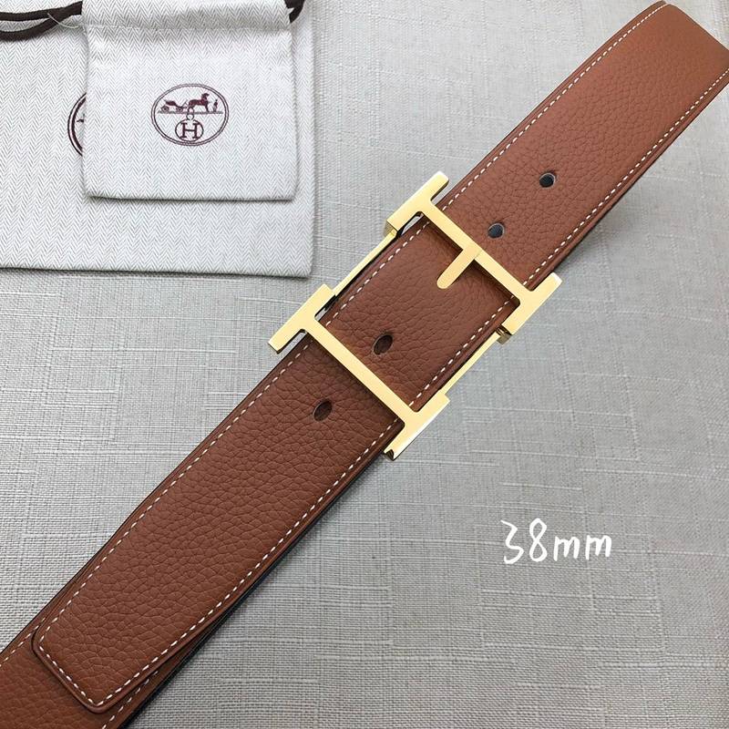 Hermes H Belt Buckle & Reversible Brown For Women, Women Belt 380MM