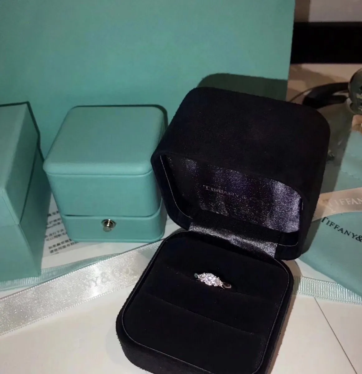 Tiffany Harmony Narrow Diamonds Setting Ring Wedding Women’s Latest Style GRP07688