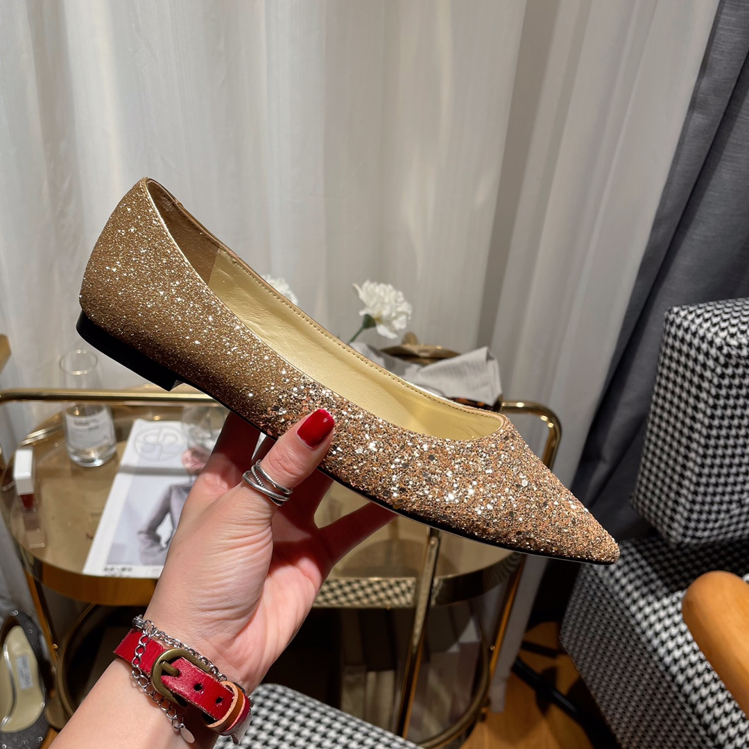 Jimmy Choo Love Flat cusp Slide Sandal (Replica)