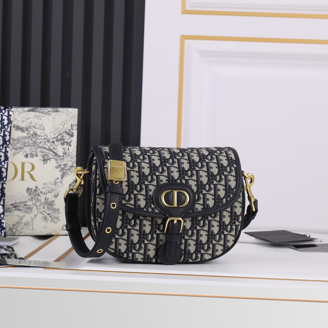 Medium Dior Bobby bag Blue print CD-2011 XB081 22cm