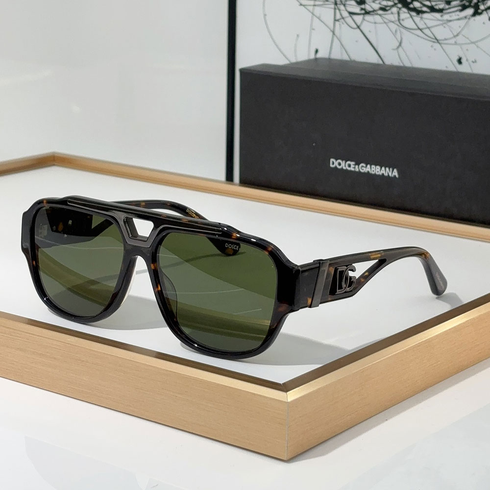DOLCE & GABBAN DG Mirror Leg Hollowed Out Logo Sunglasses Top quality 锛�Replica锛�