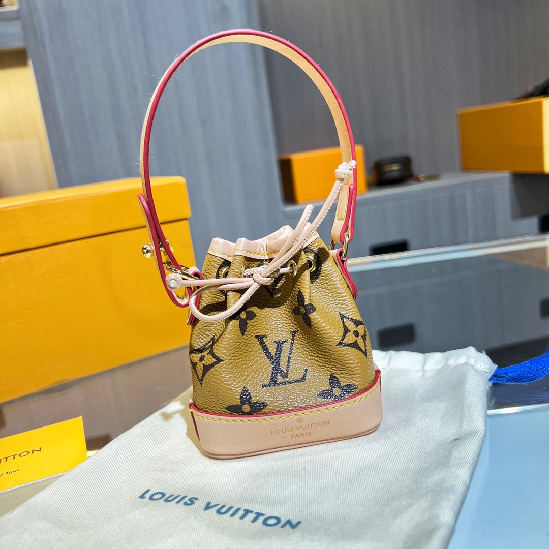 Louis Vuitton Micro Bag Leather Keychain Pendant Accessories