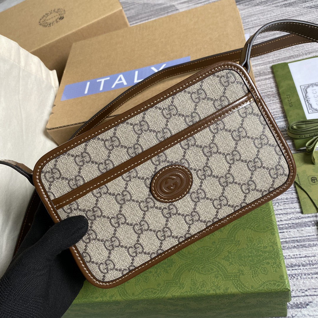 Gucci Classic Canvas Box Bag Handbag Shoulder Bag(Replica)