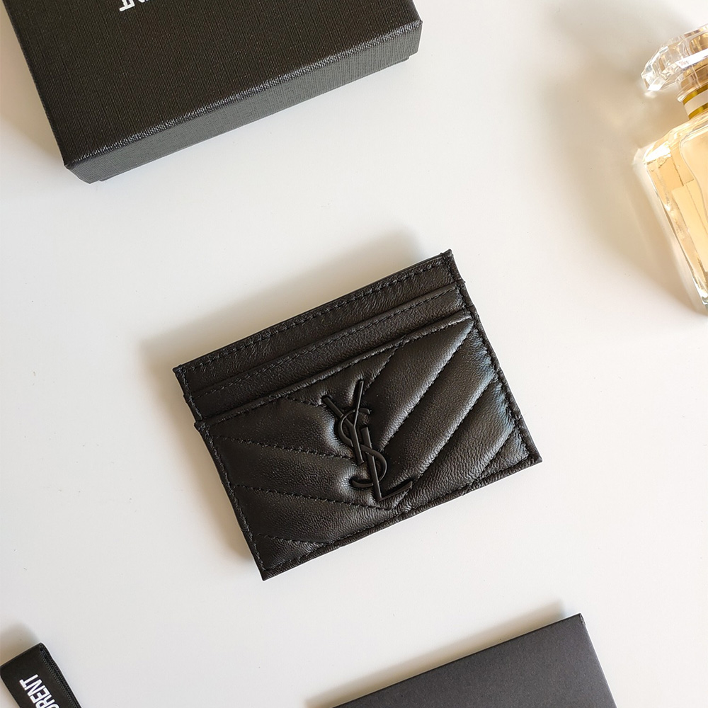 Saint Laurent YSL Monogrm Sheepskin Card Bag(Replica)