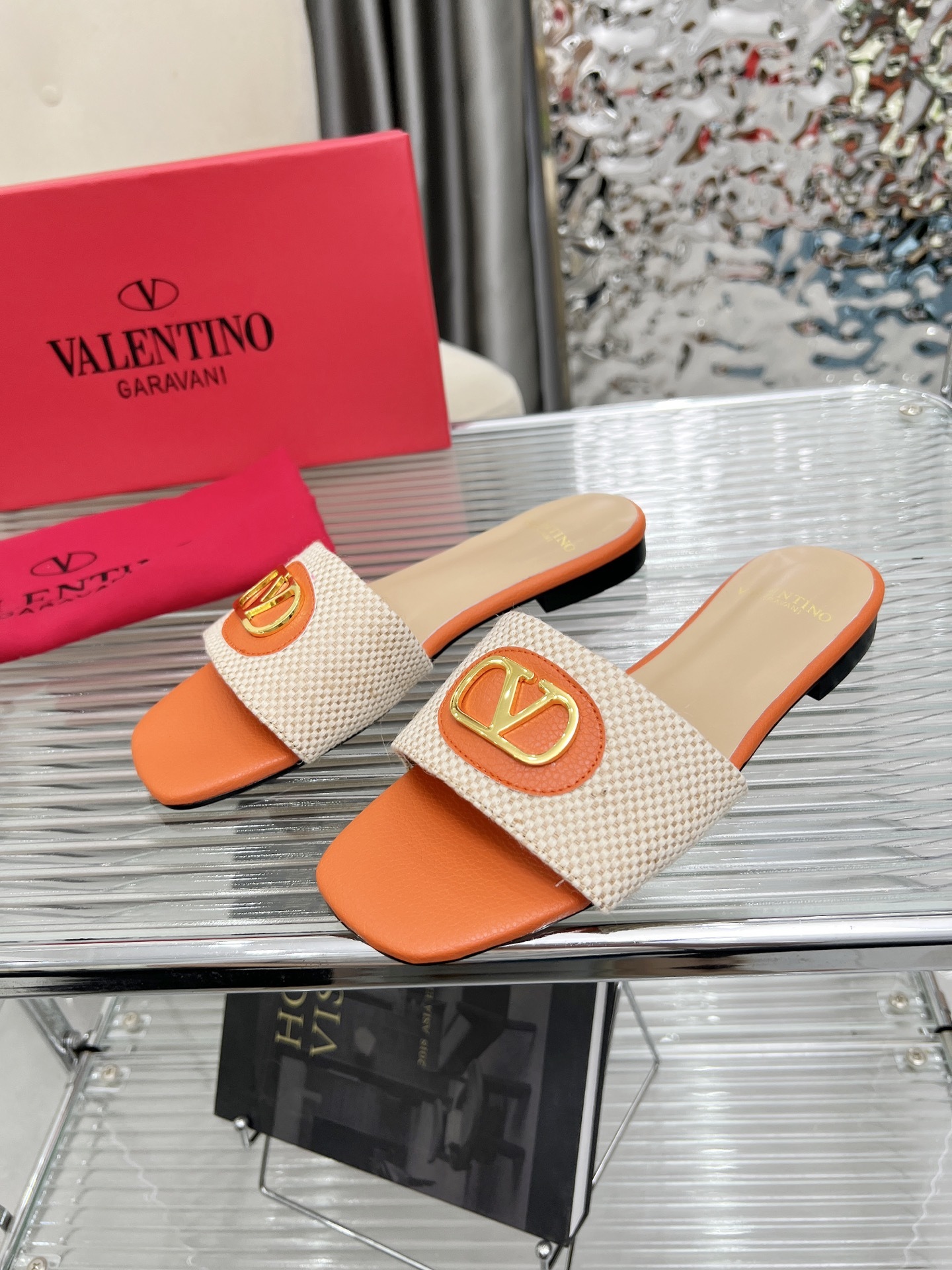Valentino Shoes Two-tone flat-bottomed ladies' Slippers