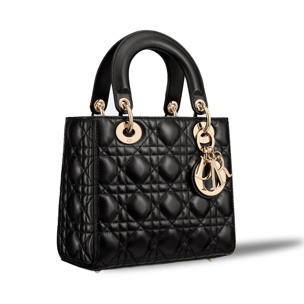 DIOR Small Lady Dior Bag-Lambskin Leather Shoulder Bag(Replica)