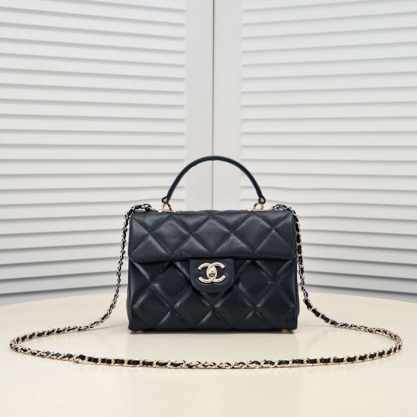 Chanel 24p Litchi Grain Cowhide Kelly Handbag Shoulder Bag Handbag