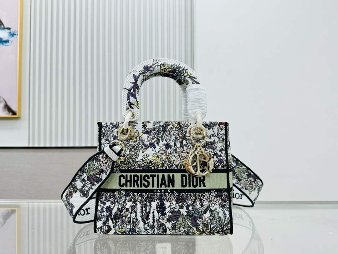 10A + top quality Dior Medium Lady D-Lite Bag 9920 LM003 24cm