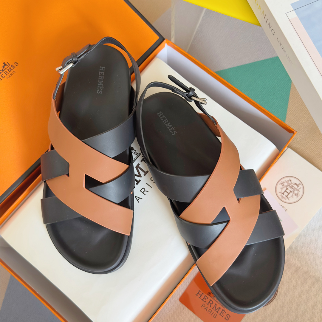 Hermes Shoes Kazimir series couple sandals