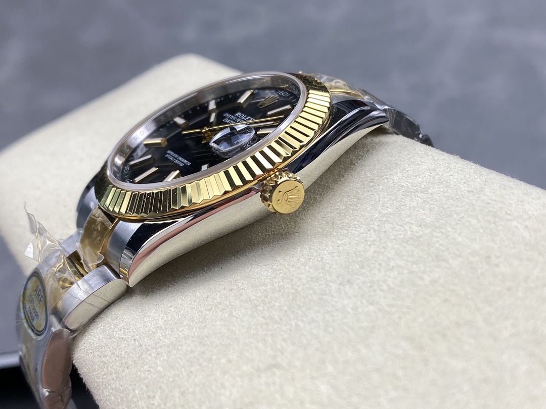 Rolex Datejust 41 Black Dial Fluted Bezel 126333 0013 Men's Watch
