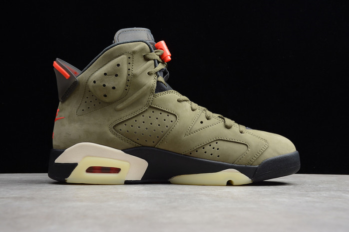 Travis Scott Air Jordan 6 Medium Olive Cactus Jack CN1084-200(Replica)