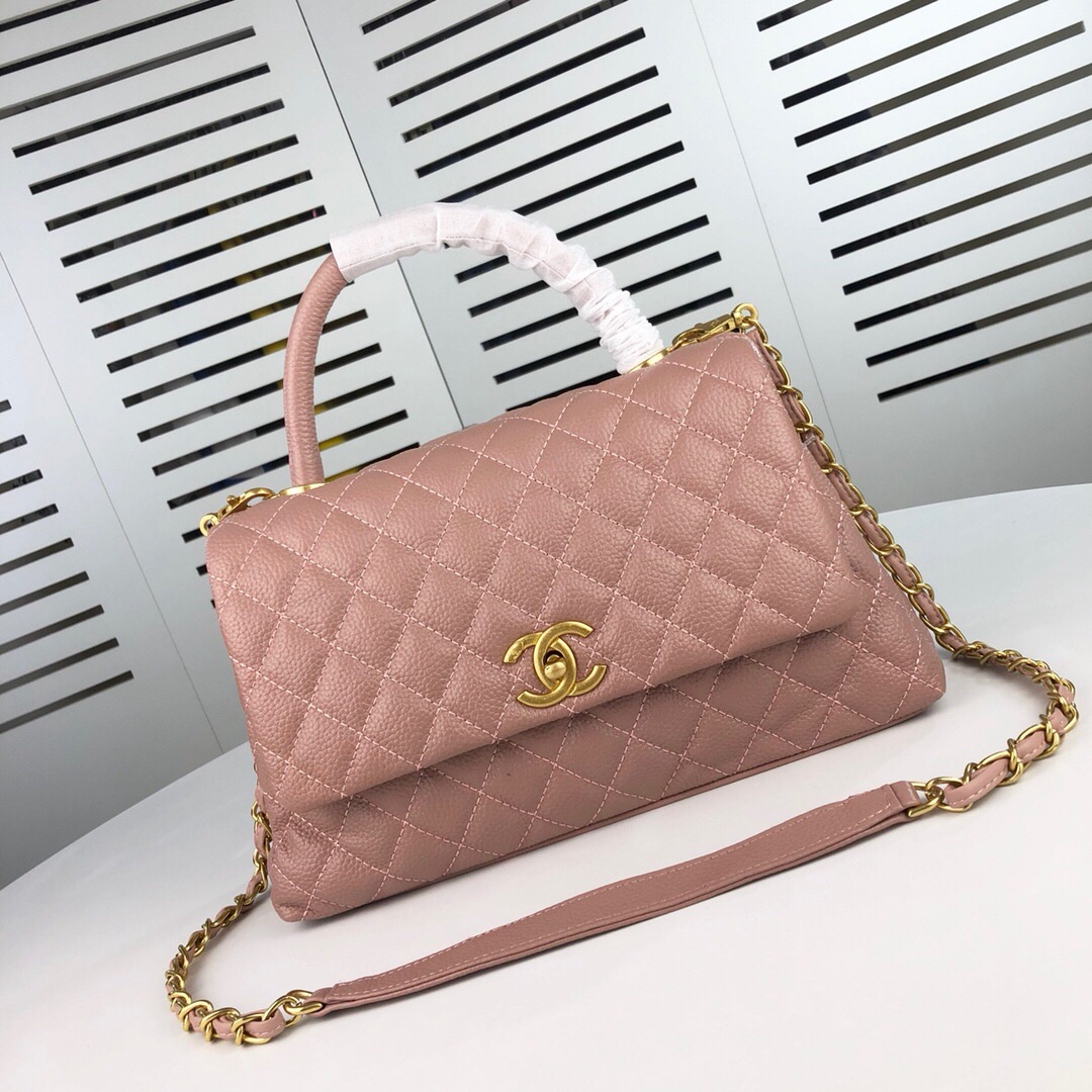 Chanel Pink Large Shoulder Bag Handbag