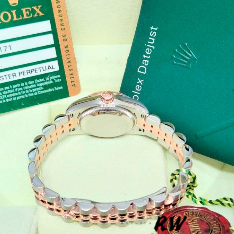 Rolex Datejust 179171 Pink Roman Numeral Dial Fluted Bezel 26MM Lady Replica Watch