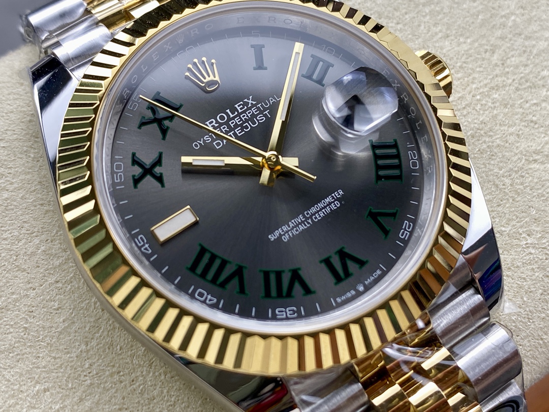 Rolex Datejust m126333 0020 Grey Dial Jubilee 41mm Two Tone Men's Watch