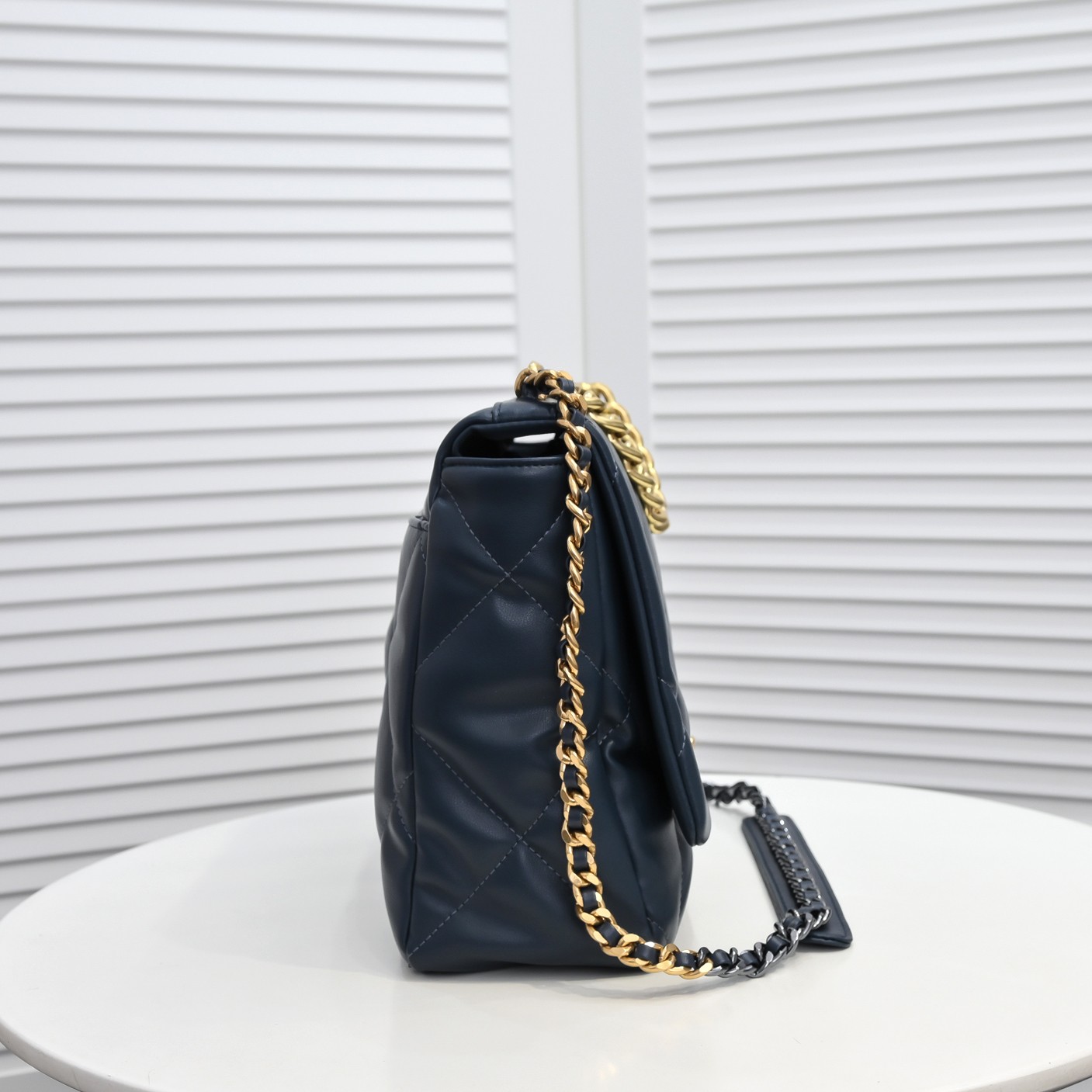 Chanel Lambskin Quilted Large19 Flap Shoulder Bag Handbag