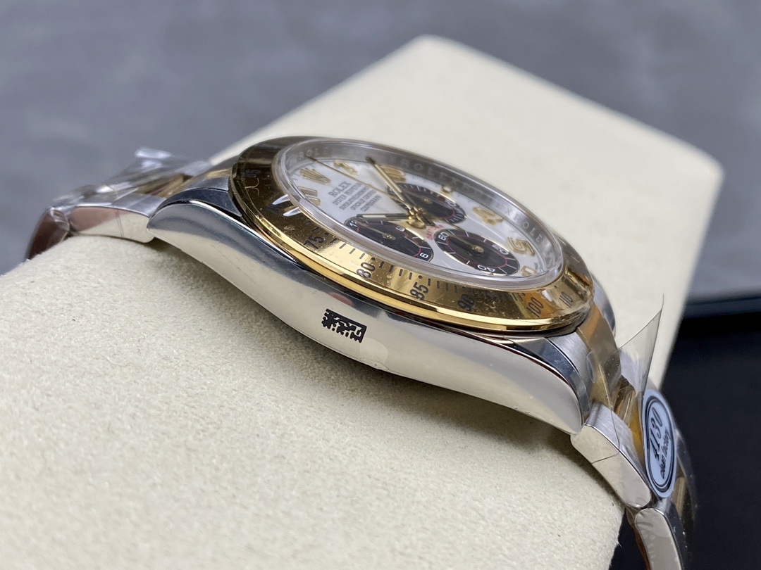 Rolex Daytona 116523 White Arabic Panda Dial 40mm Mens Replica Watch