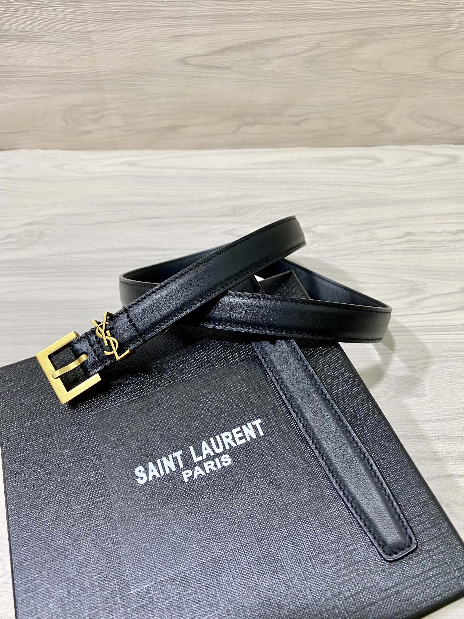YSL Saint Laurent Leather Belts 1:1 Mirror Version