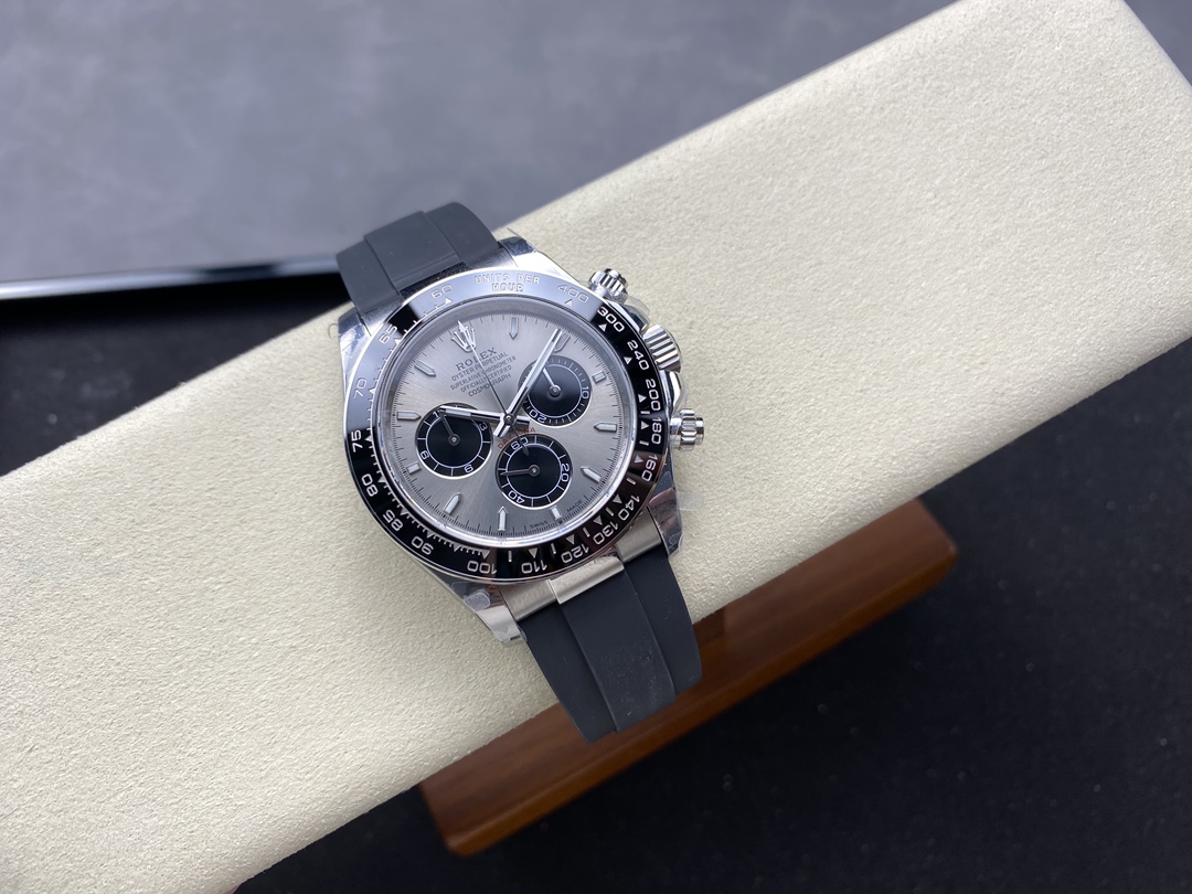 Rolex Daytona 126519LN 0006 40mm Silver Ghost Dial White Gold Oysterflex
