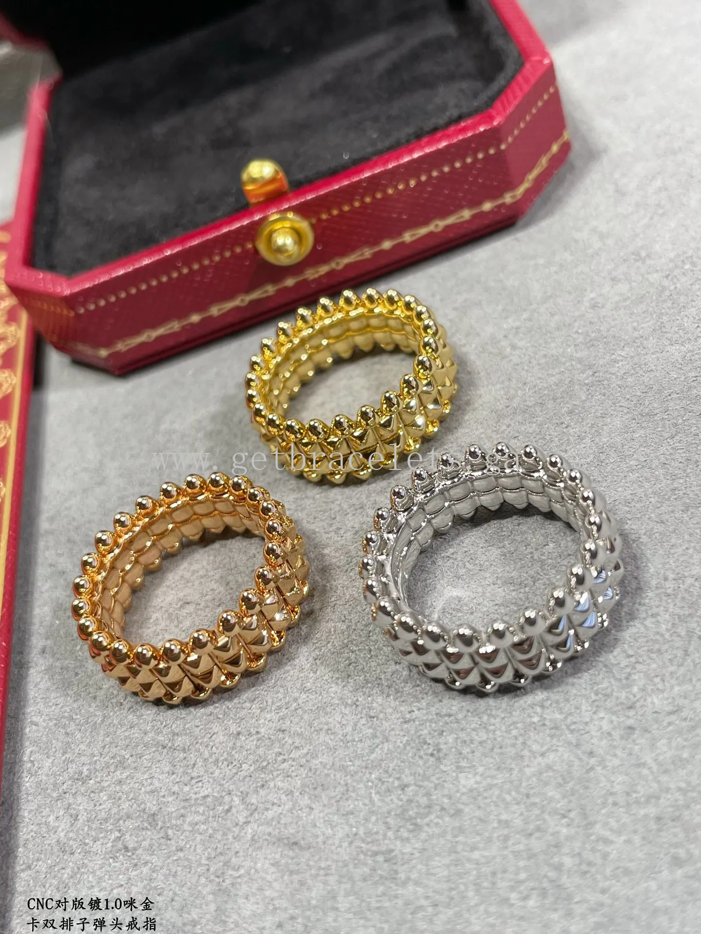 Clash de Cartier Ring Double-Row Model Rose Gold/Yellow Gold/White Gold
