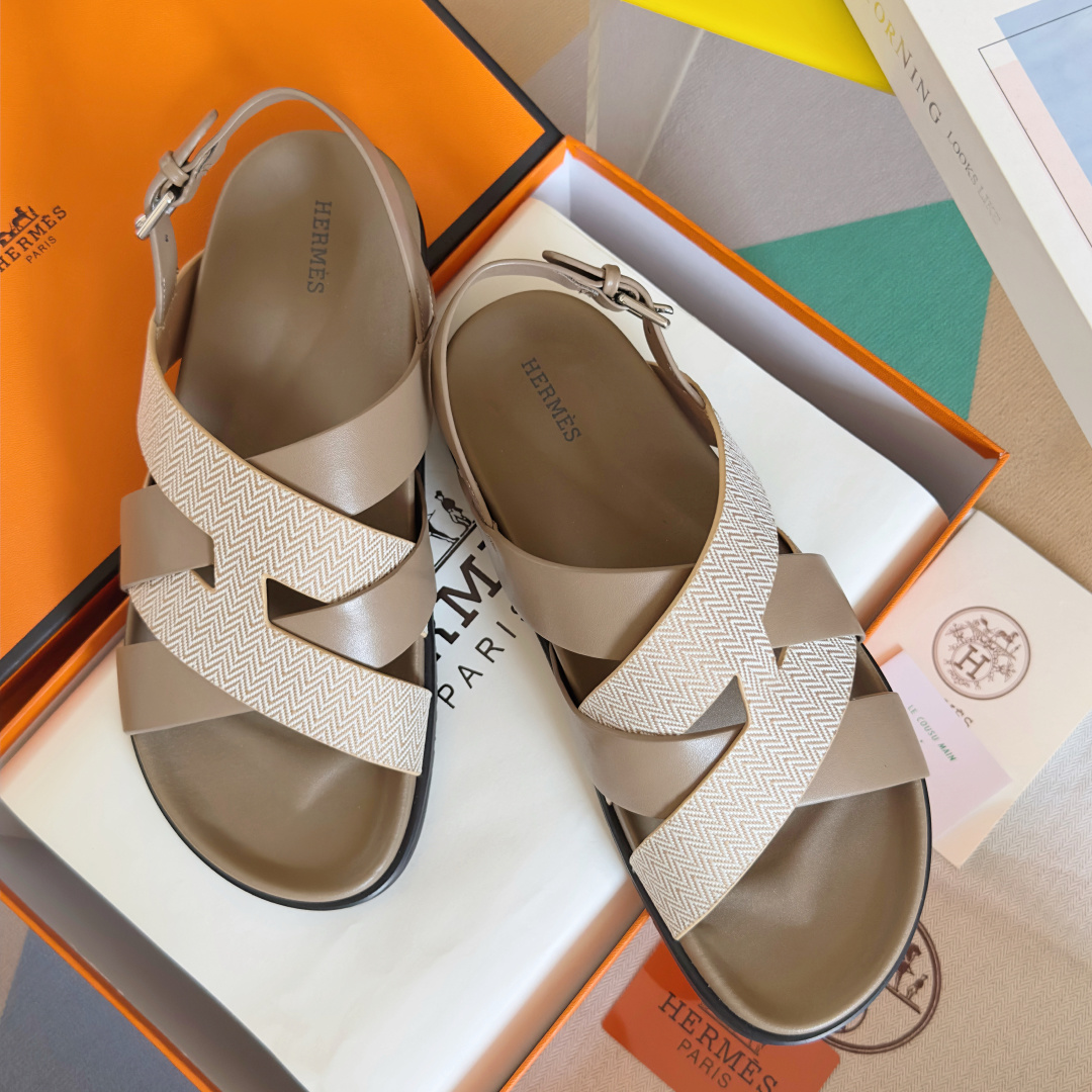 Hermes Shoes Kazimir series couple sandals