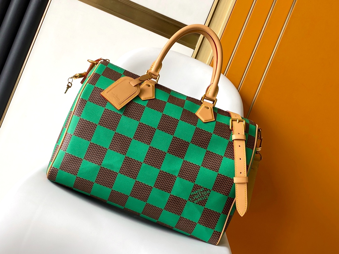 Louis Vuitton 10A Handbag Shoulder Bag Top Mirror Quality Version Speedy 18 Bandouli猫reDamier N40534