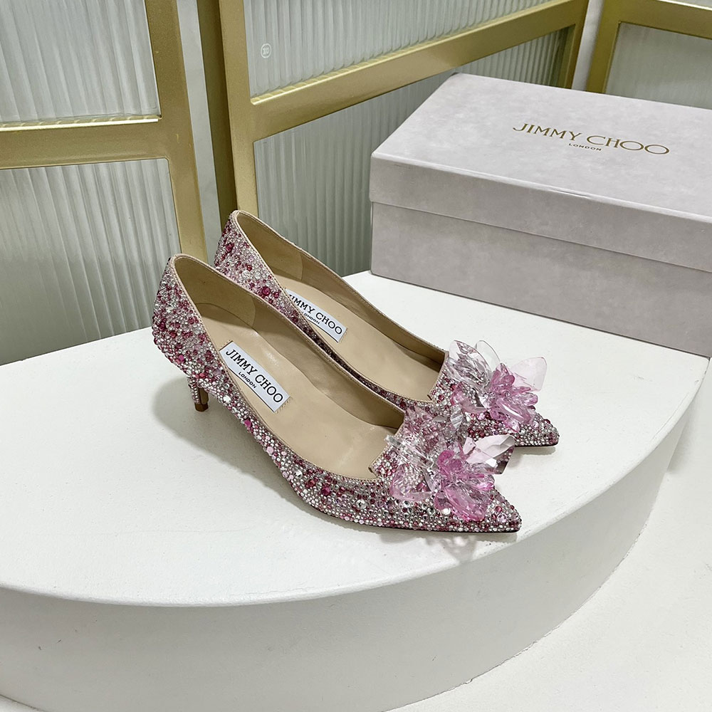 Jimmy Choo Allure Crystal Point Slide Sandal (Replica)