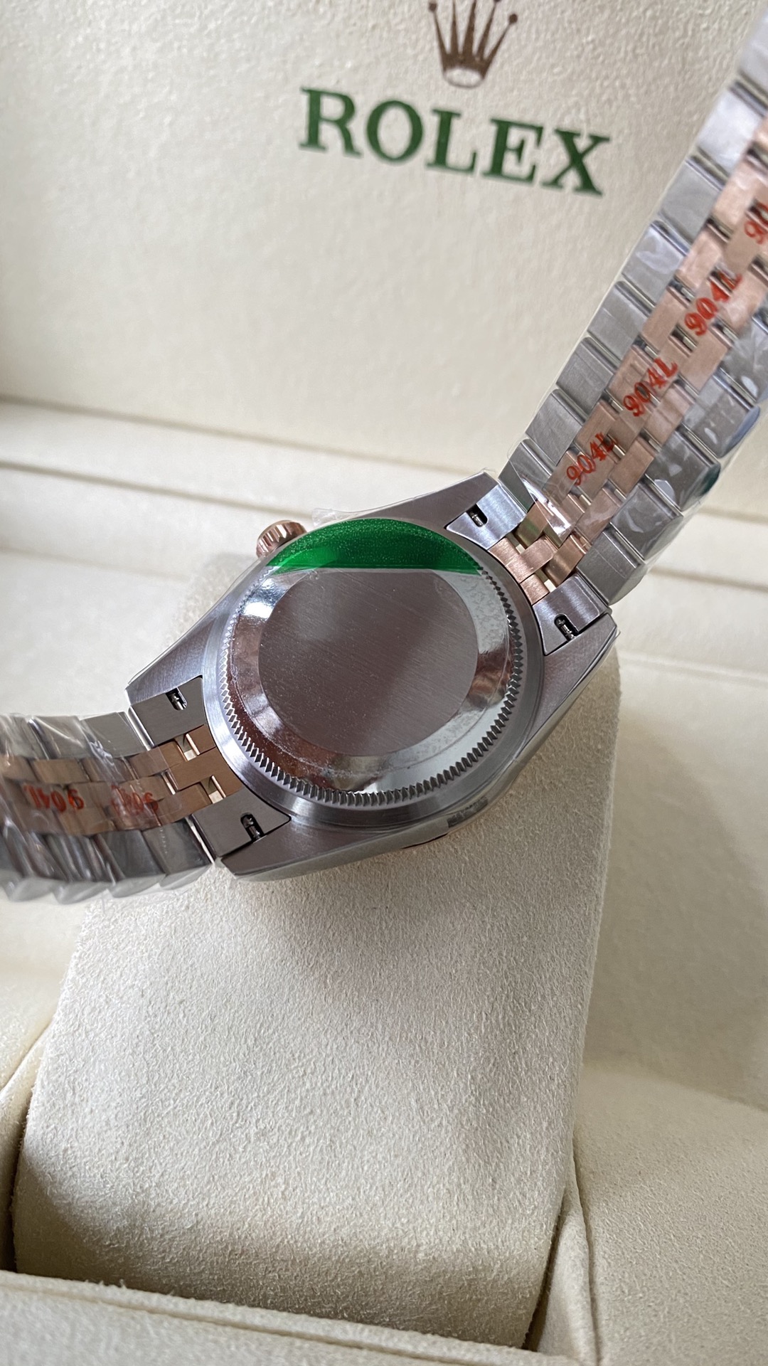 Rolex Datejust Olive Green Diamond Steel & Rose Gold 279381RBR 0007 Lady Watch