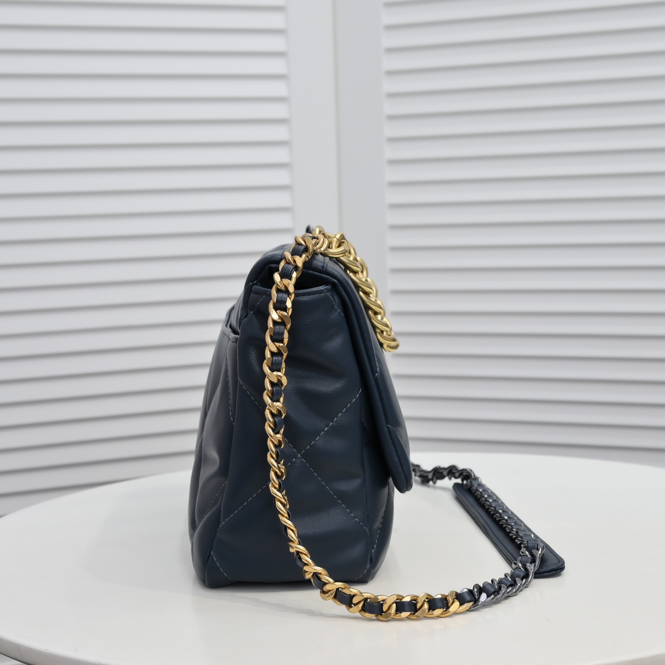 Chanel Lambskin Quilted Medium19 Flap Shoulder Bag Handbag