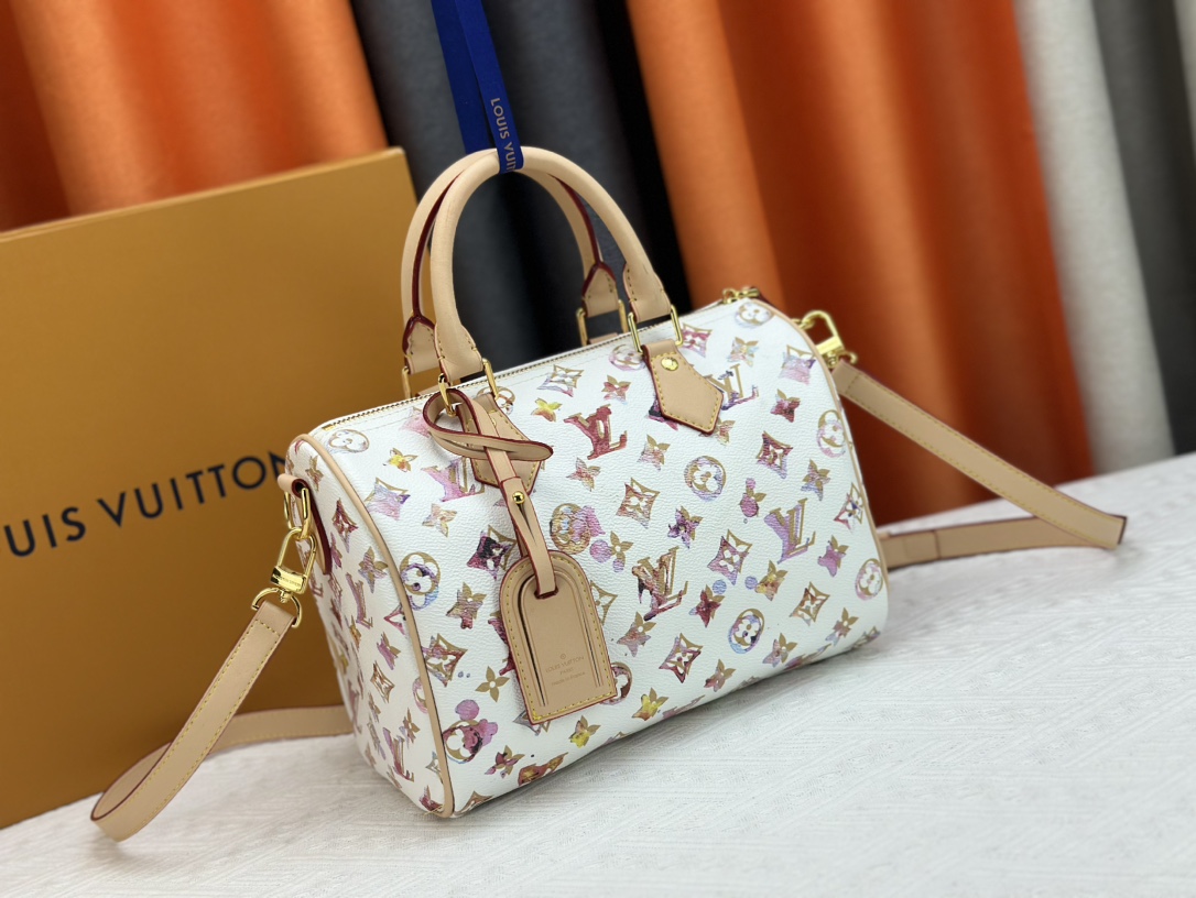Louis Vuitton Speedy Bandouli猫re 25 Monogram Leather Shoulder Bag Handbag