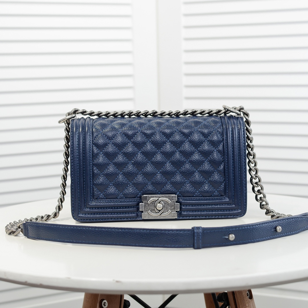 Chanel Leboy litchi or lychee pattern Shoulder Bag Handbag