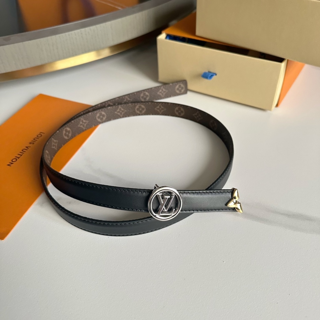 Louis Vuitton LV Leather Belts 1:1 Mirror Version
