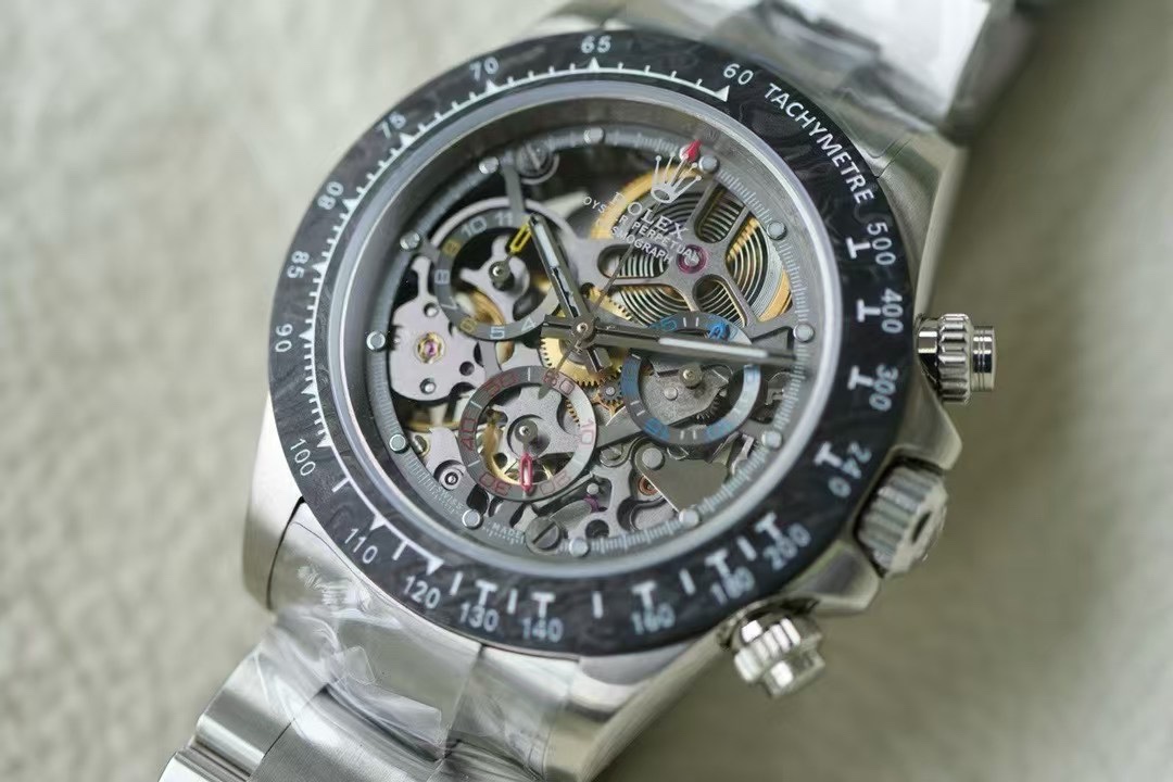 Rolex Daytona 116520 ADG Skeleton Dial Steel Bracelet Steel Case Replica Watch