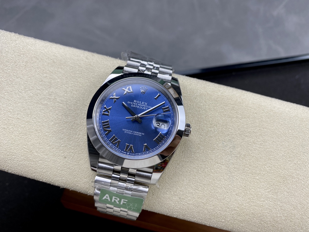 Rolex Datejust 41 Stainless Steel Blue Roman Dial Jubilee Bracelet M126300 0018 Men's Watch
