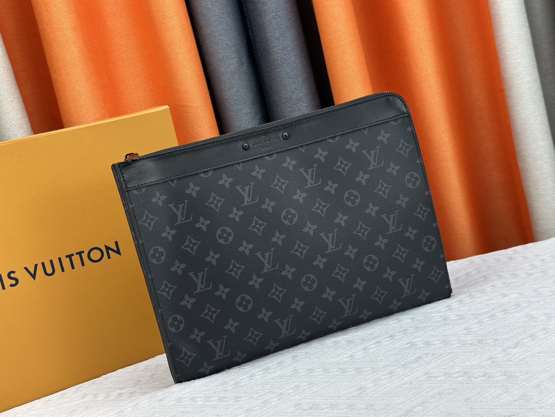 Louis Vuitton Pochette Jour Monogram Eclipse M82080 Clutch Bag Handbag