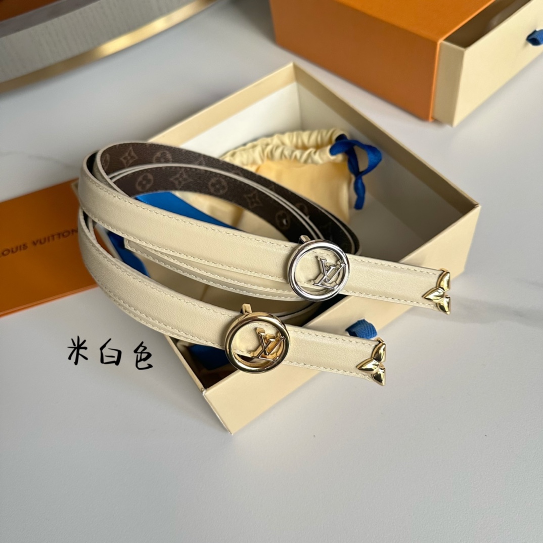 Louis Vuitton LV Leather Belts 1:1 Mirror Version