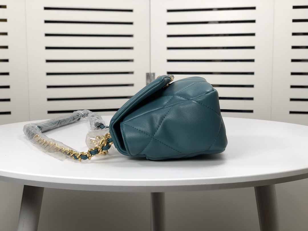 Chanel Lambskin Quilted Small 19 Flap Shoulder Bag Handbag